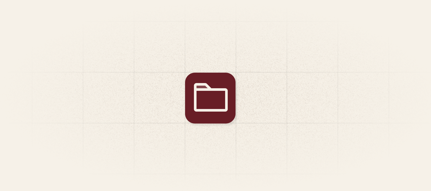 Folder icon on a textured grid background